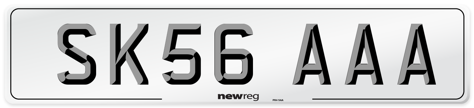 SK56 AAA Number Plate from New Reg